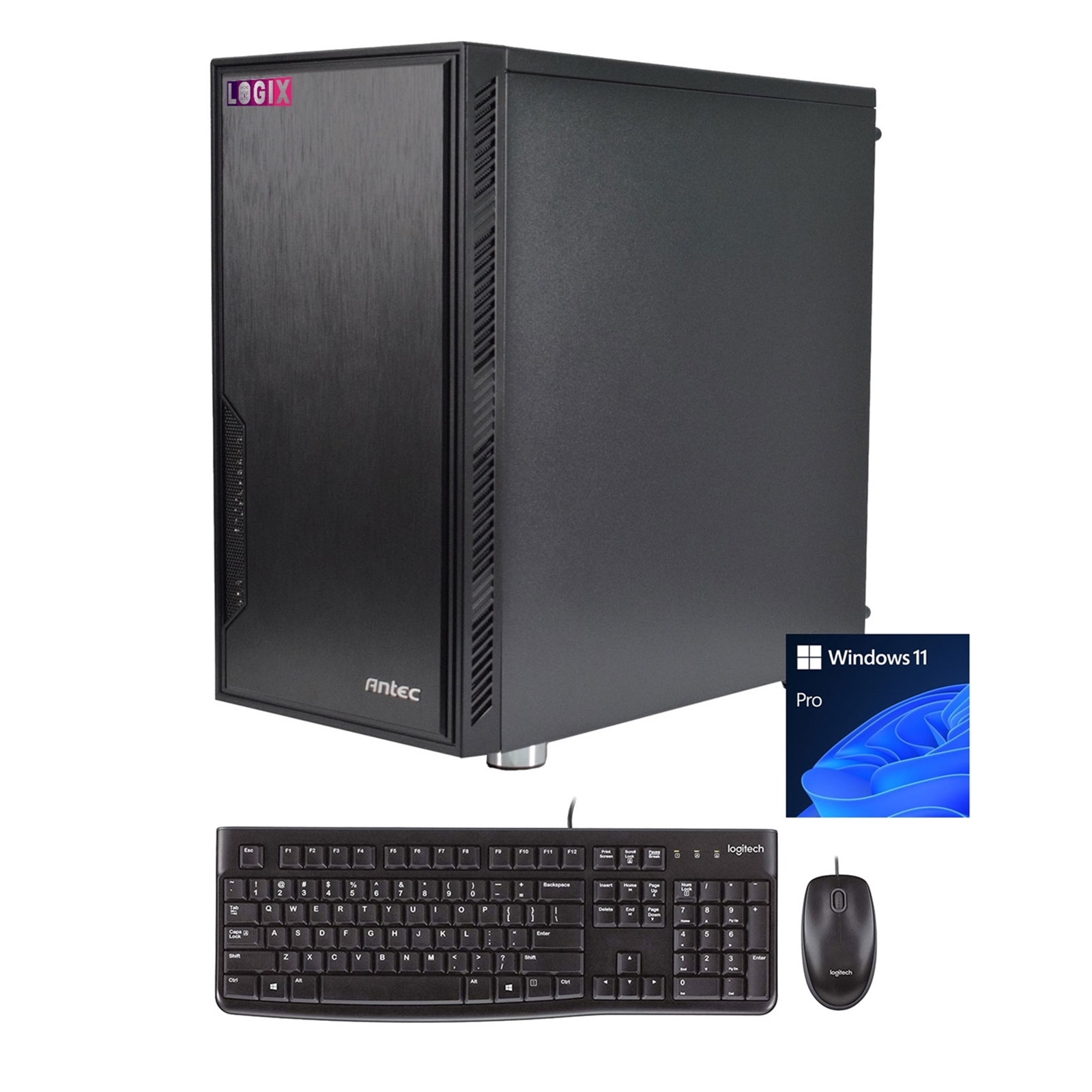 (image for) LOGIX 12th Gen Intel Core i5 4.40GHz 16GB RAM, 500GB SSD Business/Education Desktop PC with Windows 11 PRO & Keyboard & Mouse