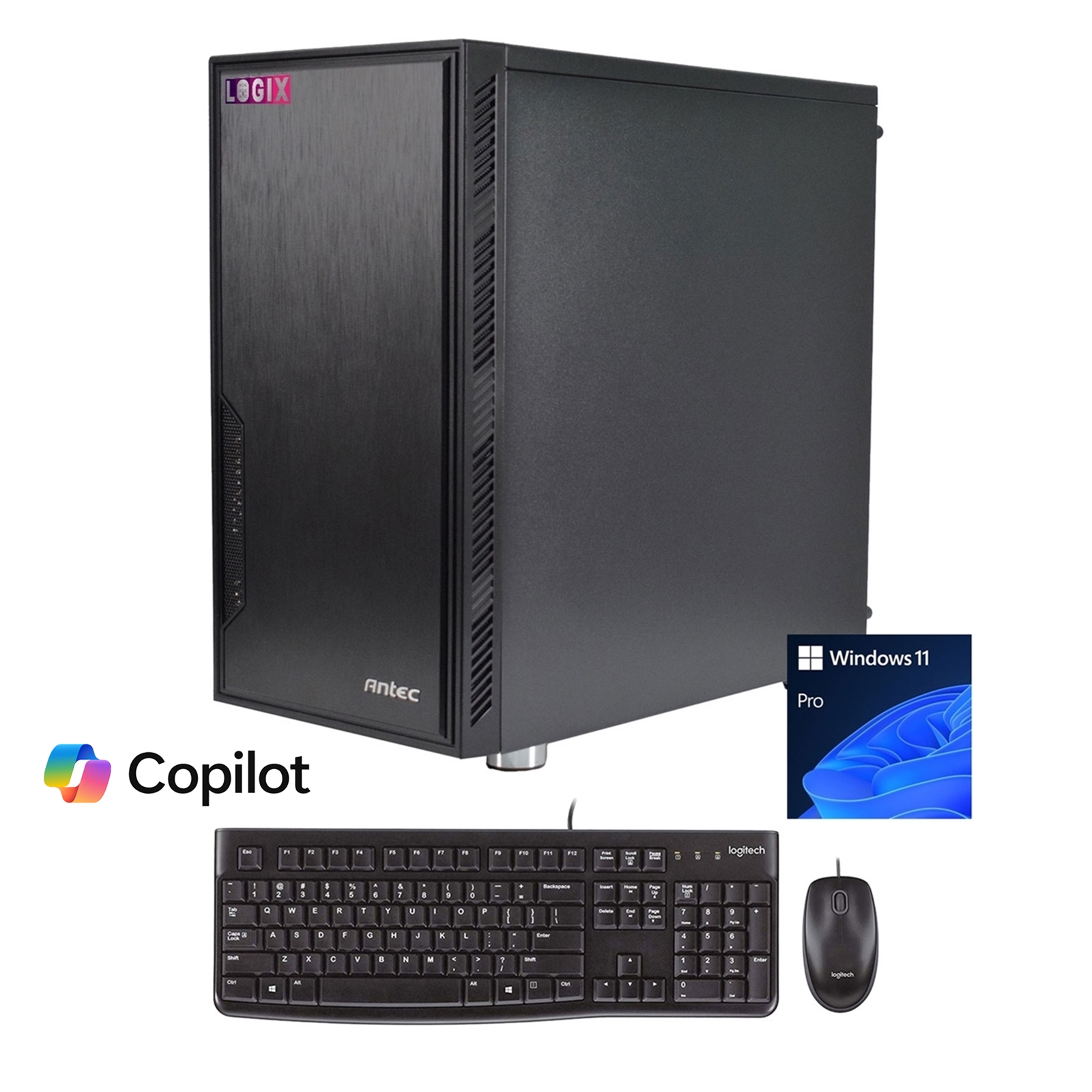 (image for) LOGIX 14th Gen Intel Core i5 4.70GHz 16GB RAM, 500GB SSD Business/Education Desktop PC with Windows 11 PRO & Keyboard & Mouse