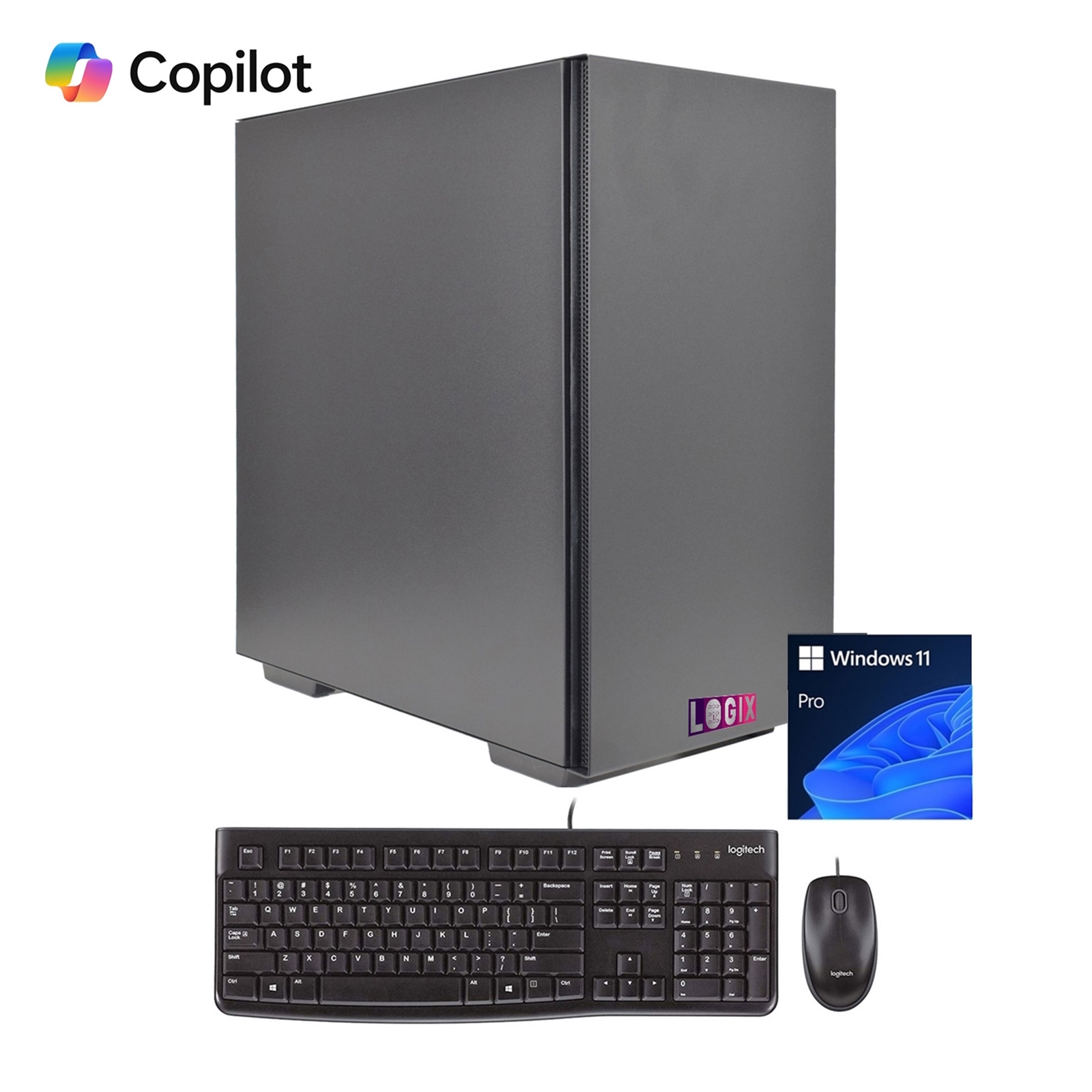 (image for) LOGIX Intel Core i3 14th Gen Quad Core 16GB RAM with 500GB SSD Wireless Business / Education Desktop PC with Windows 11 Pro plus Keyboard & Mouse