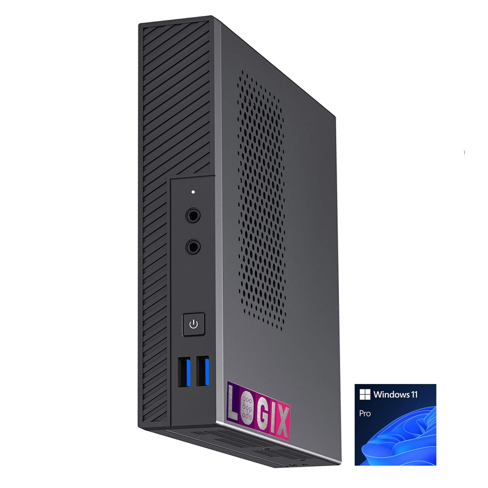 (image for) LOGIX 12th Gen Intel i5 6 Core 4.40GHz 1 Litre Mini Business / Security PC for Alarm & Door Entry Systems with 8GB RAM, 250GB NVMe SSD, Windows 11 Pro, Keyboard & Mouse