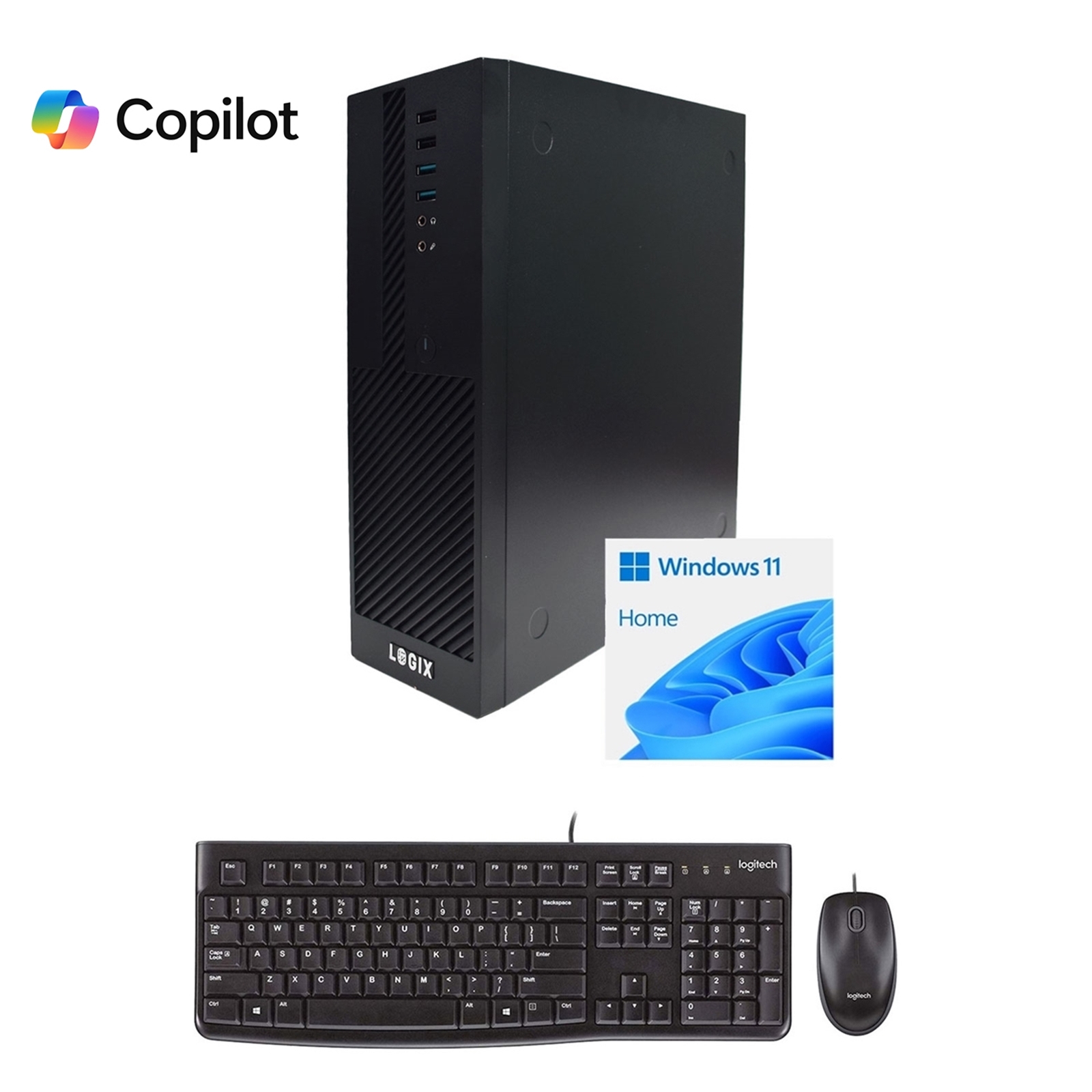 (image for) LOGIX 14th Gen Intel Core i5 10 Core Small Form Factor SFF Home / Office PC with 16GB RAM, 1TB SSD, Wi-Fi 6 + BT, Windows 11 Home, Keyboard, Mouse & 3 Year Warranty