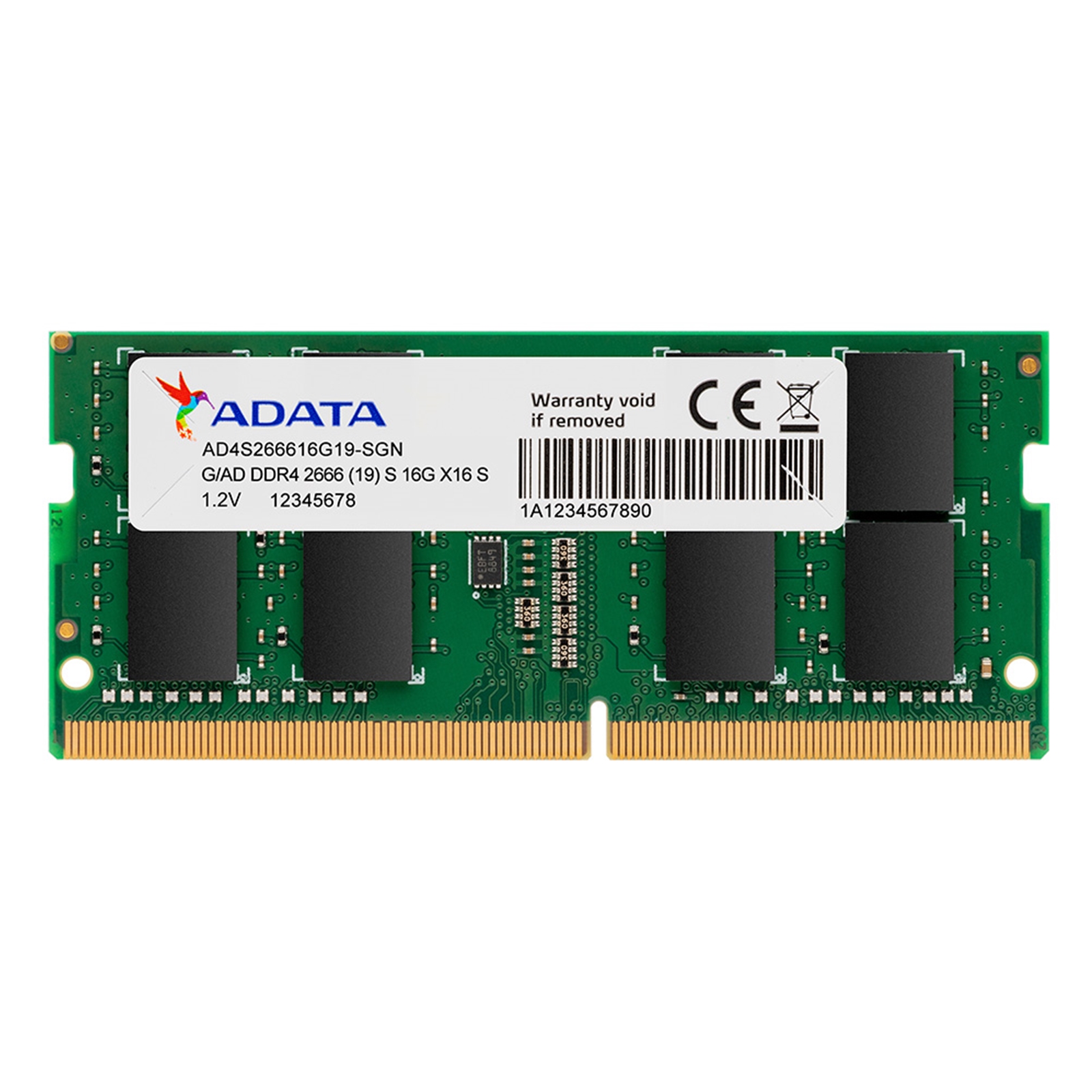 (image for) Adata Premier AD4S266616G19-SGN 16GB SODIMM System Memory DDR4, 2666MHz, 1 x 16GB