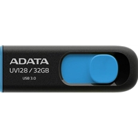 Adata Uv128 32gb Usb 3.2 Gen 1 Flash Drive, Black And Blue Auv128-32g-rbe - Tgt01