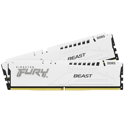 Kingston FURY Beast KF556C36BWEK2-32 32GB (2x 16GB) DIMM System Memory, 5600MHz, DDR5, CL36, White, Intel XMP, AMD EXPO