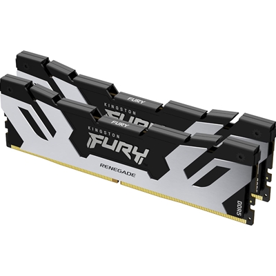 Kingston FURY Renegade KF564C32RSK2-64 64GB (2x 32GB) DIMM System Memory, 6400MHz, DDR5, CL32, Silver, Intel XMP