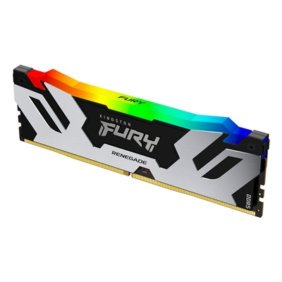 Kingston FURY Renegade KF572C38RSA-24 248GB (1x 24GB) DIMM System Memory, 7200MHz, DDR5, CL38, Silver, RGB, Intel XMP