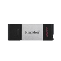Kingston DataTraveler 80 32GB USB 3.2 USB-C Metal Grey / Black USB Flash Drive