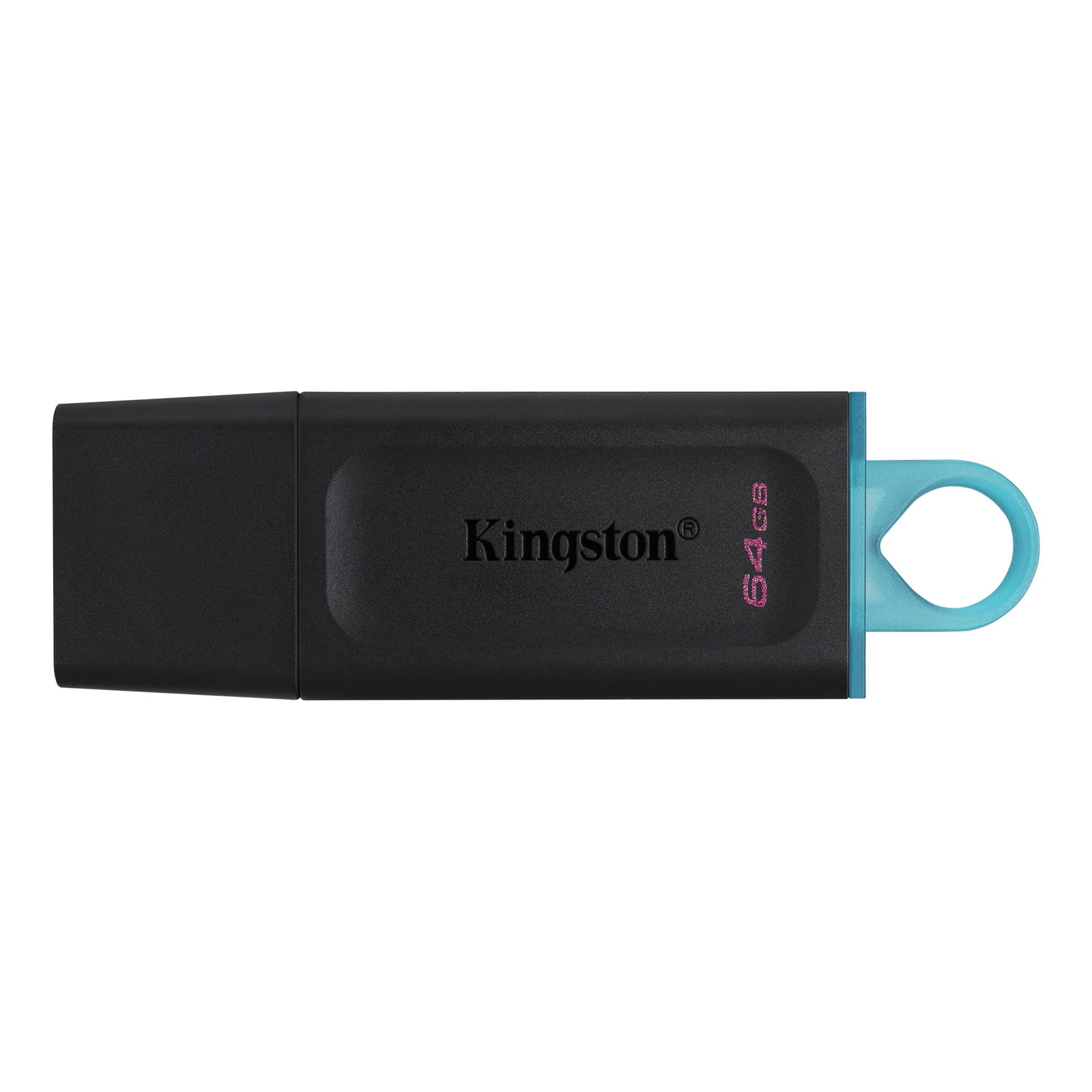 (image for) Kingston DataTraveler Exodia 64GB USB 3.2 Black with Cyan loop USB Flash Drive