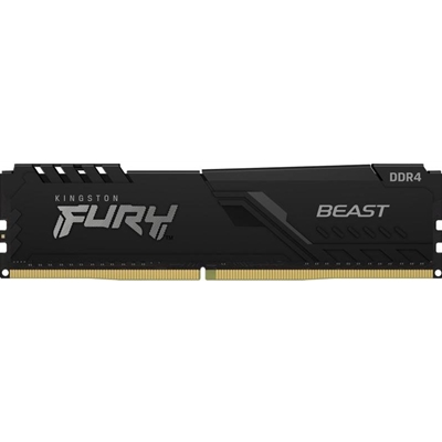 Kingston FURY Beast KF432C16BB/8 8GB (1x 8GB) DIMM System Memory, 3200MHz, DDR4, CL16, Black, Intel XMP