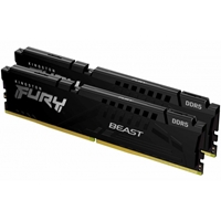 Kingston FURY Beast KF552C40BB2K2-64 64GB (2x 32GB) DIMM System Memory, 5200MHz, DDR5, CL40, Black, Intel XMP