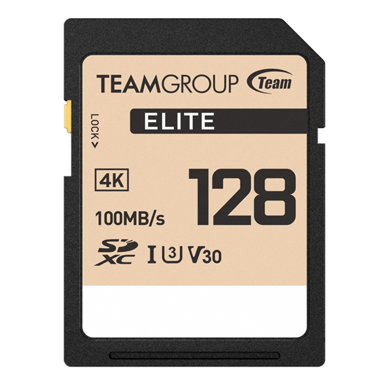 (image for) Team TESDXC128GIV3069 Elite 4k Flash Memory Card, 128GB, SDHC, UHS-1 U3, V30, Retail