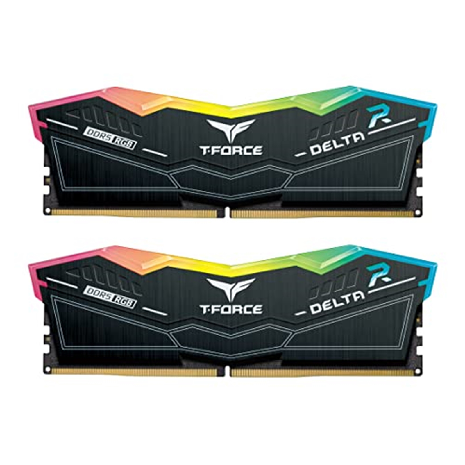 (image for) TEAMGROUP T-Force Delta RGB DDR5 Ram 32GB Kit (2x16GB) 5600MHz (PC5-44800) CL36 Desktop Memory Module Ram Black for 600 Series Chipset