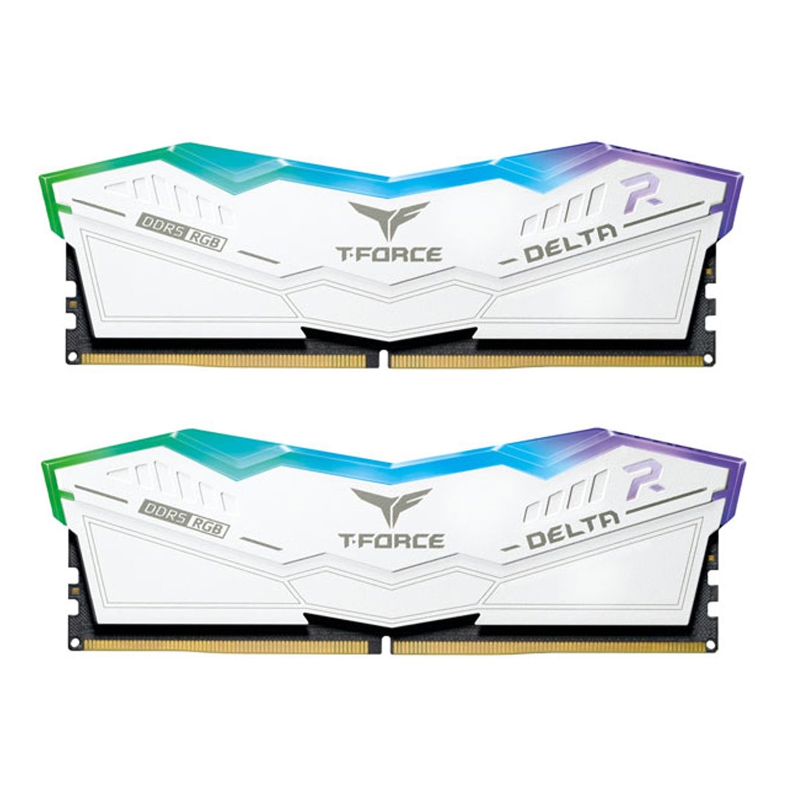 (image for) Team T-Force Delta RGB FF4D532G6200HC38ADC01 32GB 6200MHz DDR5 System Memory 2 x 16GB, White, CL38-38-38-78 1.25V