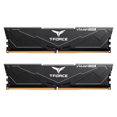 Team T-Force Vulcan FLBD532G6400HC40BDC01 32GB System Memory (2 x 16GB), DDR5 6400, 40-40-40-84, 1.35v, Black, Retail Boxed