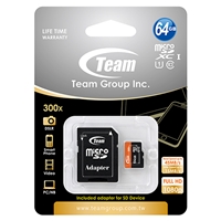 Team 64gb Micro Sdxc Uhs-1 Class 10 Flash Card With Adapter Tusdx64guhs03 - Tgt01