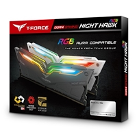 (image for) Team T-Force Night Hawk Gen 2 16GB (2 x 8GB) Black Heatsink with RGB LEDs 3200MHz DDR4 DIMM System Memory