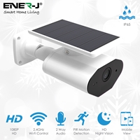 ENER-J Smart Solar Powered Wireless Outdoor IP Camera, 1080P