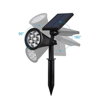 ENER-J 7W Solar Spike Garden Light, 1800 mAh battery, 5.5V 1.5W Solar Panel, 6000K