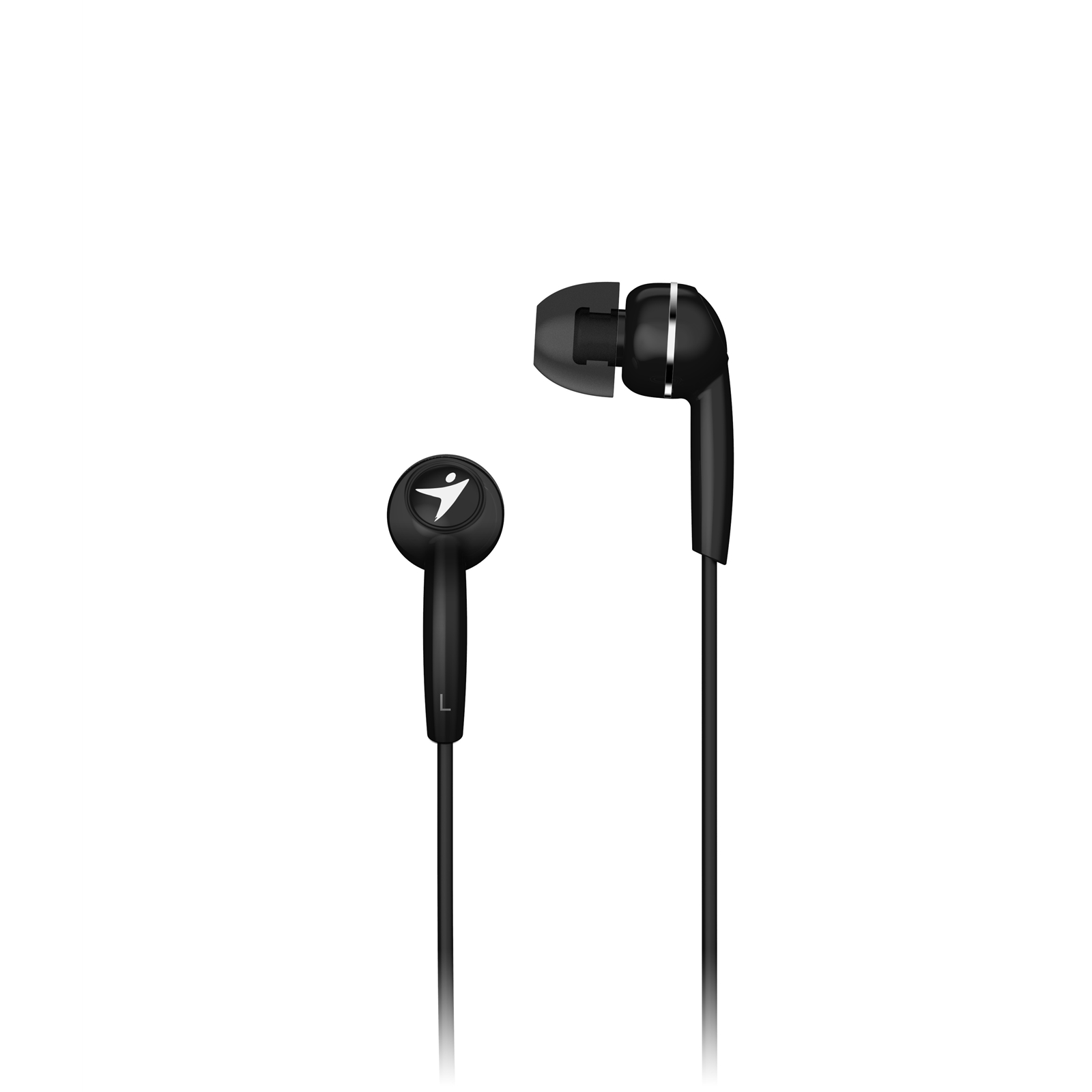 (image for) Genius HS-M320 In-Ear Headphones with In-Line Controller and Mic, Black