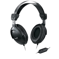 Genius Hs-m505x Noise-cancelling Headset With Mic, 3.5mm Connection, Plug And Play With Adjustable Headbandand, In-line Microphone And Volume Control, Black Hs-m505x - Tgt01