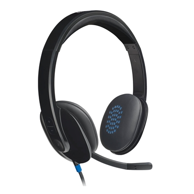 Logitech H540 USB Headset with Noise-Cancelling Mic and On Ear Controls