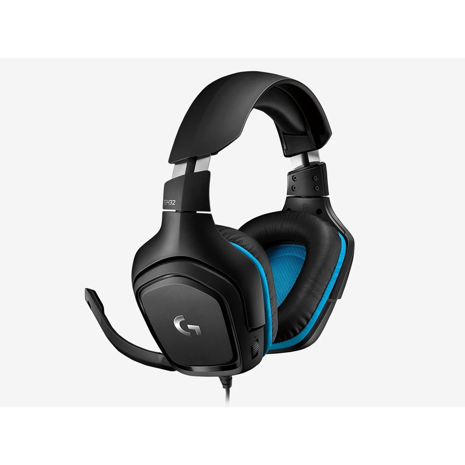 (image for) Logitech G432 Gaming Headset, 7.1 Virtual Surround Sound, Compatible with PC, Xbox, PS4, Switch or Mobile Device Via 3.5mm Connection or USB DAC, 50mm Audio Drivers, Enlarged 6mm Mic with Mute Feature