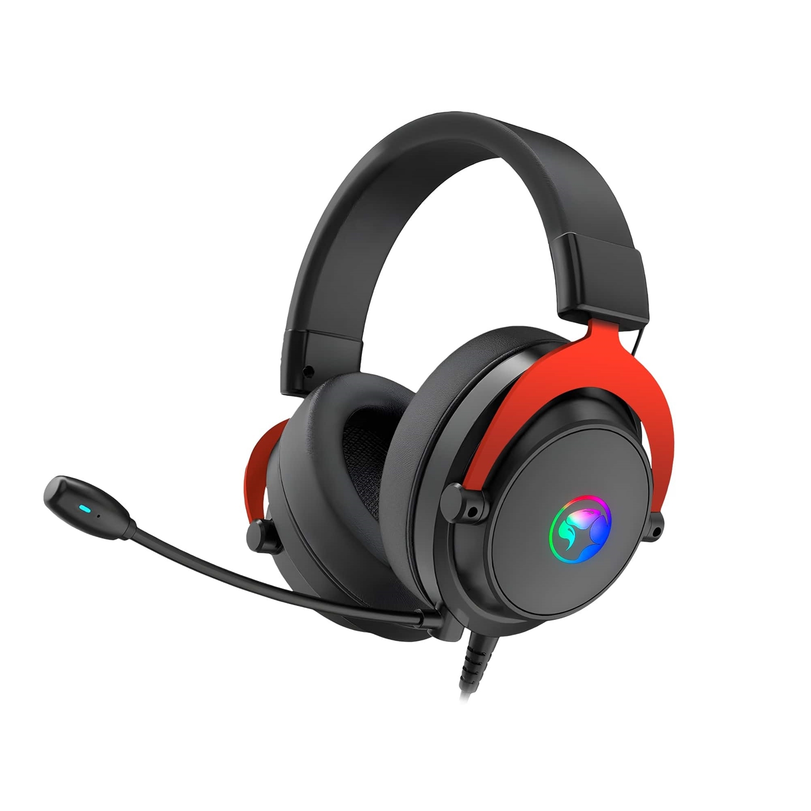 (image for) Marvo Scorpion HG9067 Tactic 70 USB 2.0 7.1 Virtual Surround Sound Gaming RGB Headset (Black)
