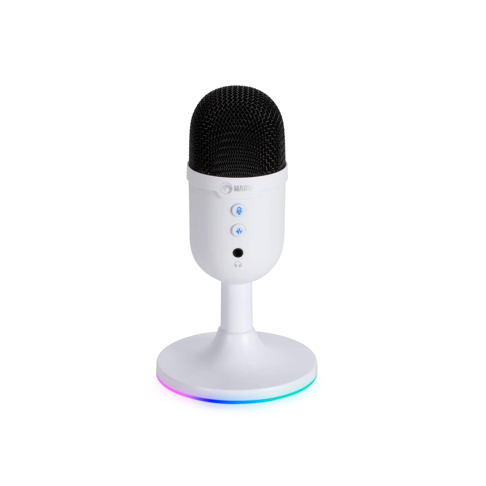 (image for) Marvo Scorpion MIC-06 Blast 40 USB RGB Noise Cancelling Wired Microphone (White)