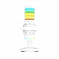 Marvo Scorpion MIC-07 Blast 60 USB RGB Noise Cancelling Wired Gaming Microphone (White) — Headphones & Headsets for UK schools