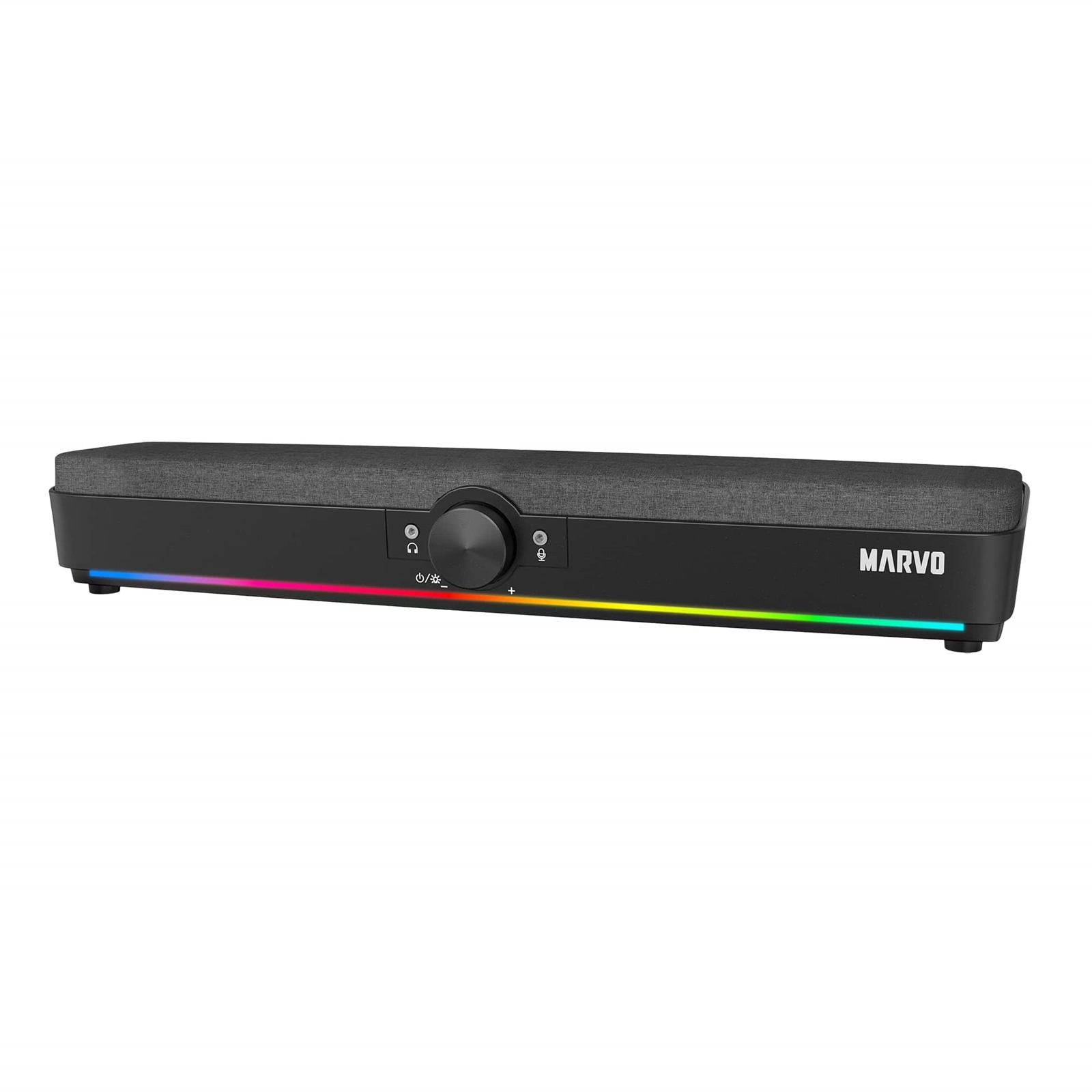 (image for) Marvo Scorpion SG-286 Bluetooth 5.3 Soundbar, Stereo Sound, USB Powered, Connect Wired, USB or Bluetooth, 7 Colour RGB Lighting, Volume Control, Black