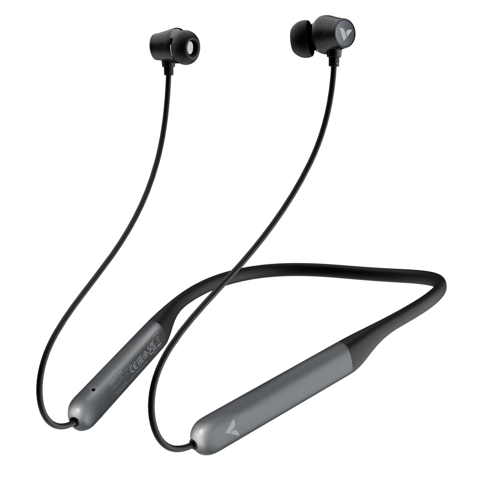 Verbatim TruSound ANC Neckband Earbuds, Wireless Bluetooth 5.4, Active Noise Cancellation - Black